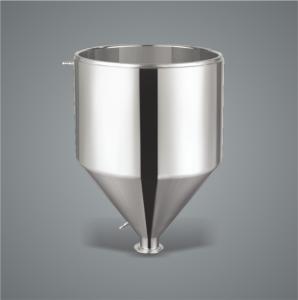 China Double Deck Stainless Steel Hopper Tank 35l Milk Holding Vertical on sale