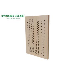 Wood Veneer Micro Perforated Acoustic Panels 12mm Thickness For Full Frequency Absorption