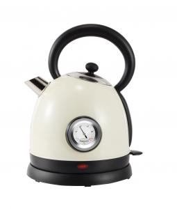 China ROHS Stainless Steel Electric Kettle 1.8L Retro Thermometer Kettle on sale