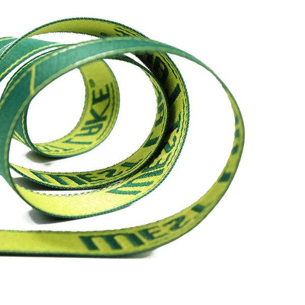 Nylon Polyester Jacquard Webbing Tape 2.6cm Width Green Elastic Band