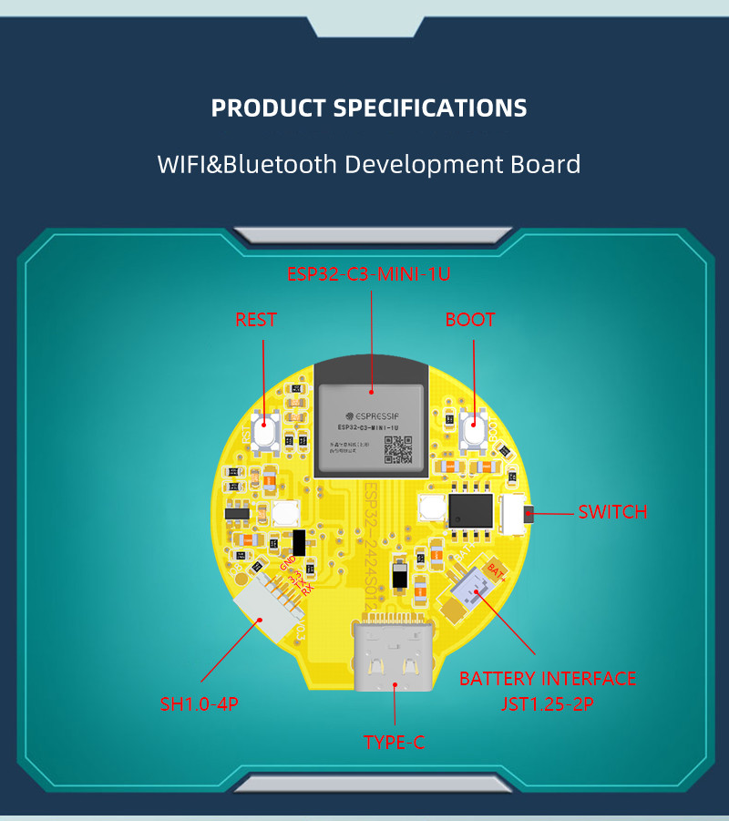 1.28 Inch ESP32 Without touch Display Module 240x240 Tft Lcd Screen Module LVGL Development Board