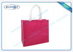 Handle Red 100% Virgin Polypropylene PP Non Woven Shopping Bag Silkscreen