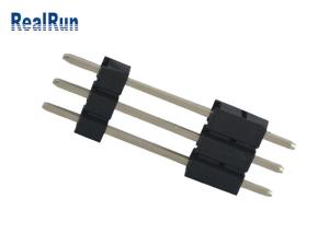 Wholesale PA6T Brass PCB Pin Header 3 Pin 3A 180 Degree Straight Single Row Header Connector from china suppliers
