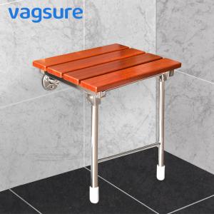 Wholesale Floor Mounted Fold Up Shower Bench , Anti Rust Bathroom Foldable Shower Seat from china suppliers