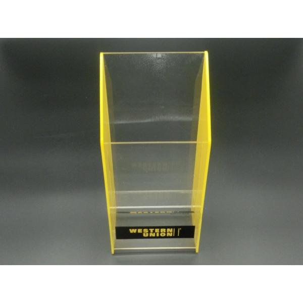 Single Acrylic Document Holder Desktop Lucite Leaflet Stand Counter Flyer