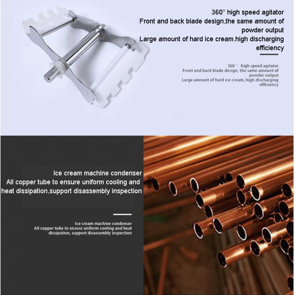 Business Food Truck Gelato Making Machine Commercial Ice Cream Maker with Hard Ice Cream Machine and 66kg Gross Weight