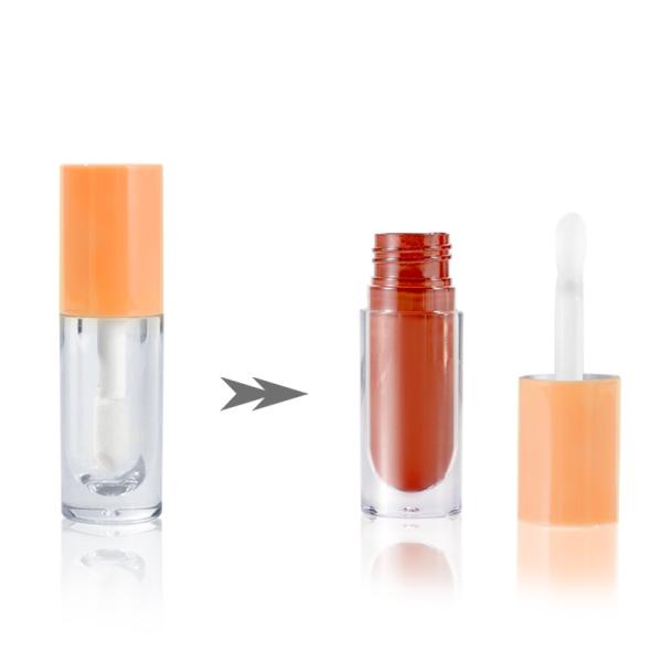 6.5ml Empty Lip Gloss Tube custom logo lipgloss containers with big brush