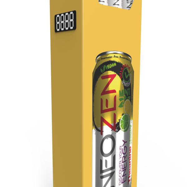 Fashion Style Metal Energy Drink Auto Lift Vertical Vendor with Price Panel