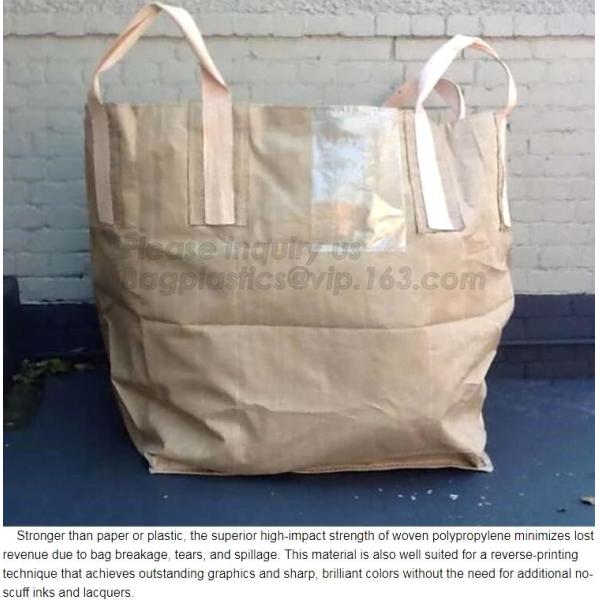 PP woven big bags for packing 500kg goods,1 ton virgin PP woven factory manufacture baffled bulk big Bag, bagease, packa