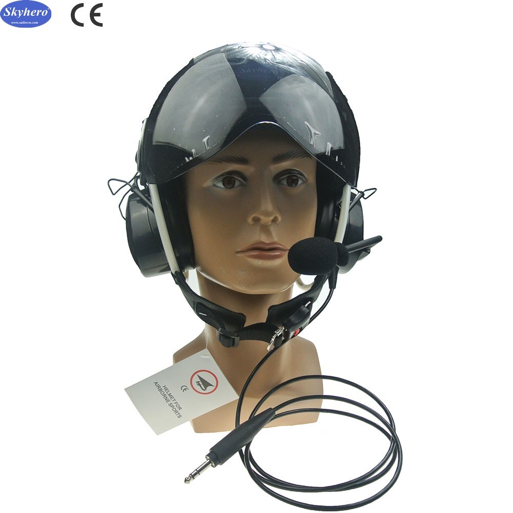 Two set GD-K01-S6 Paramotor helmet with intercom Paratrike intercom systercom autogyro helmet Open Cockpits helmet