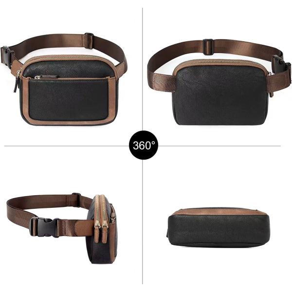 NEW CROSS-BORDER CROSSBODY FANNY PACK WITH ADJUSTABLE STRAPS FAUX LEATHER FOR WOMEN