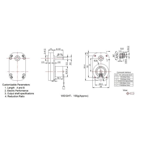 12v 24v Brushless Gear Motor , Brushless DC Electric Motor For Valve Product