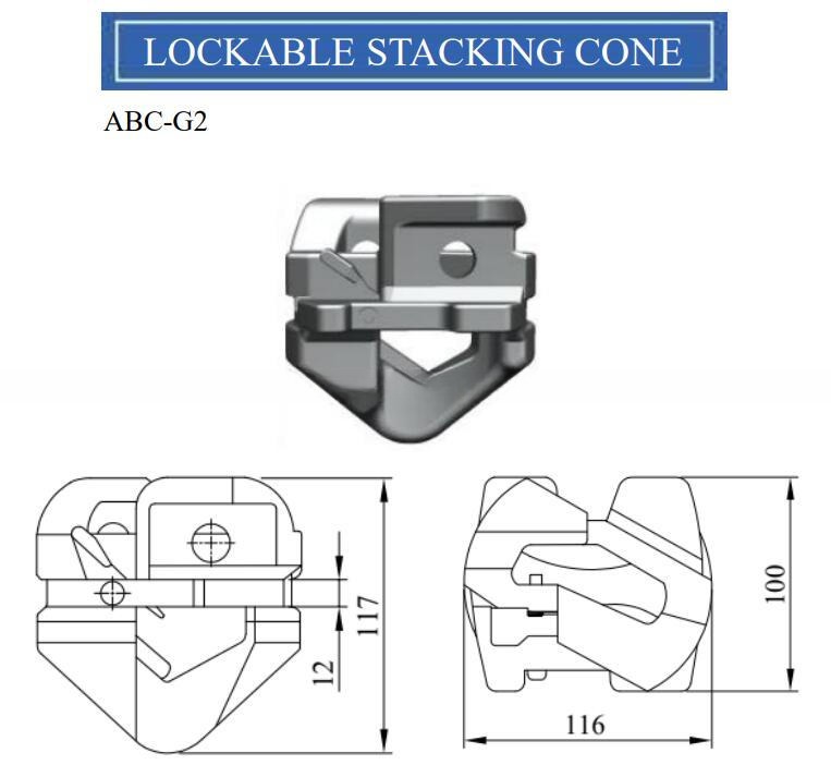Shipping Container Twist lock with M.B.L Shear 420KN Container Lashing Stacking Cone DNV GL Certified Single Container
