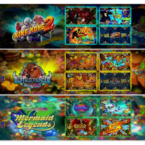 Oem Video Fish Game Machine Table Cabinet For 6 / 8 / 10 Players