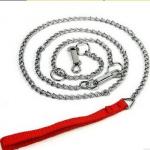 304 Stainless Steel Metal Chain Dog Lead Leash Clip With Nylon Padded Handle