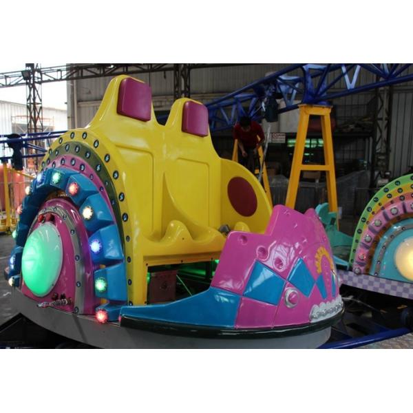 Thrilling Theme Park Kiddie Roller Coaster With Remote Control Unit And LED Lamps