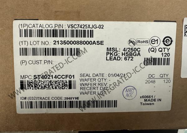 Quality Ethernet IC VSC7425XJG-02 10 Port Managed Layer 2-Ethernet Switch IC BGA-672 for sale