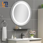 WiFi Android System Modern Oval LED Makeup Mirror with Touch Screen and Digital