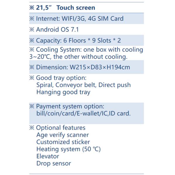 Combo big capacity vending machine for selling snack drink hot food meals with microwave oven
