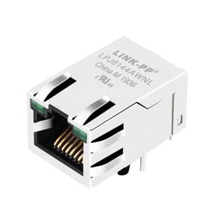 Wholesale Moxie MOX-RJ45-520 Compatible LINK-PP LPJ6144AWNL 10/100 Base-T Tab Up Green/Green Led Single Port Shielded RJ45 Cat5e Connector from china suppliers