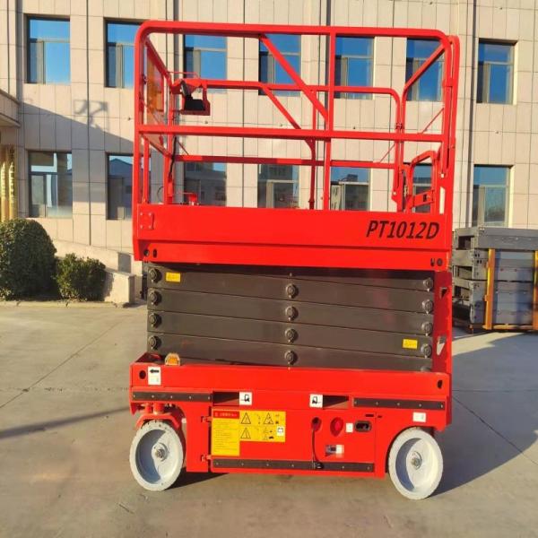 Quality 6-12m Hydraulic Battery Self Propelled Scissor Lifters Mobile Aerial Platform for sale