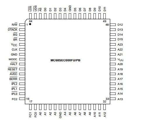 Quality Integrated Circuit Chip Real-Time Clock plus RAM with Serial Interface MC68000L8 MOTOROLA  TO  for sale