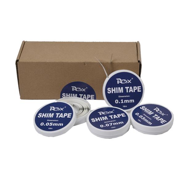 0.03/0.05/0.07/0.1MM Steel Shim Tape with Adhesive and Printing Materials Width 6mm