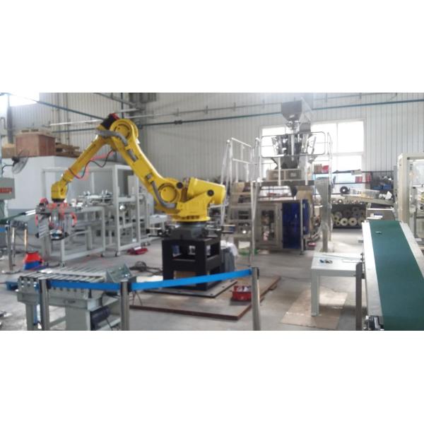 High Strength Pallet Stacking Robot , Palletising Robot With PLC Touch Screen