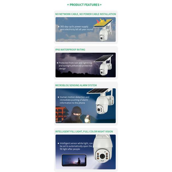 Wifi Mini Wireless Solar Camera Waterproof Outdoor Security Camera