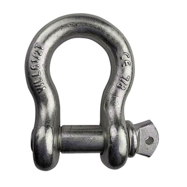 Alloy Steel Forged Screw Pin Bow Shackle , Galvanized Heavy Duty Lifting Shackles