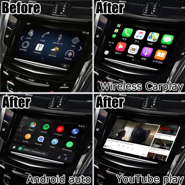 Quality Digital Wireless Carplay Interface Cadillac CTS Android Auto Youtube Play Video for sale