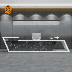 Joint Seamless Office Front Counter MDF Round SGS Beauty Salon Reception Desk