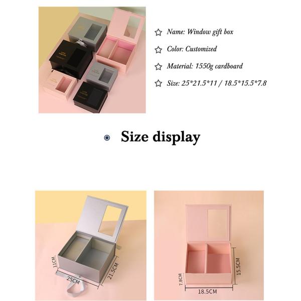 Custom Logo Cardboard Gift Packaging Box With Window Bulk Luxury Gift Boxes