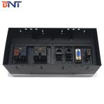 Cable access management brush table socket box for computer table