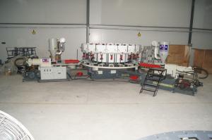 China Men Leather Sandals Pvc Injection Moulding Machine Two Color With 20 Stations on sale