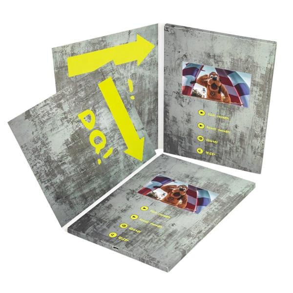 7 inch lcd screen video brochure invitation cards video wedding video invites