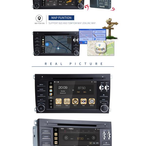 3g Wifi Steering Wheel Control Car Stereo DVD Player , Porsche Android Car Stereo