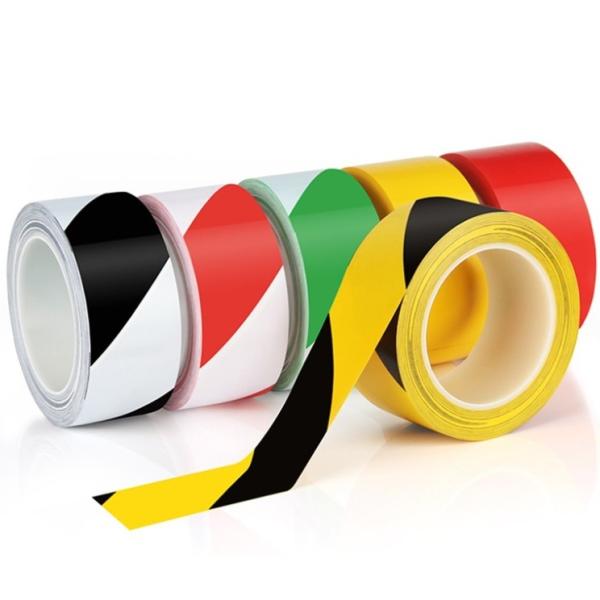 Quality Adhesive Safety Striped Floor Marking Tape Roll BOPP Biaxially Oriented Polypropylene for sale