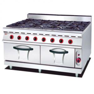 China Adjustable Legs 68.2kw 8 Burner Gas Range For Kitchen on sale