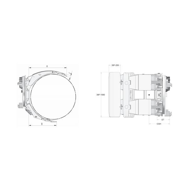 3400kg 3500kg 3.5ton Toyota Forklift Paper Roll Clamp Attachment