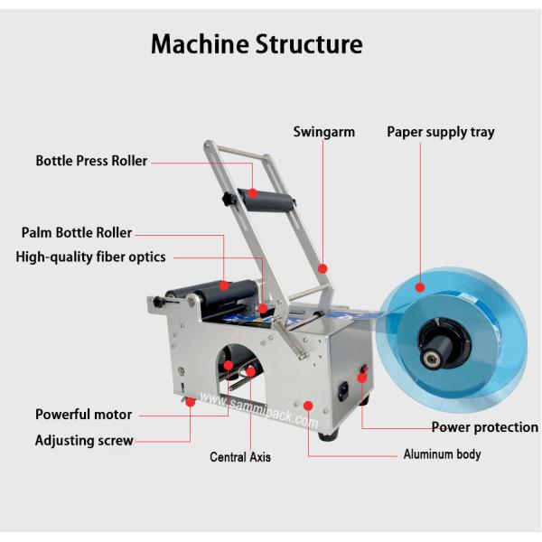 Good Selling MT-50 Glass and Plastic Round Bottle Manual Adhesive Sticker Labeling Machine