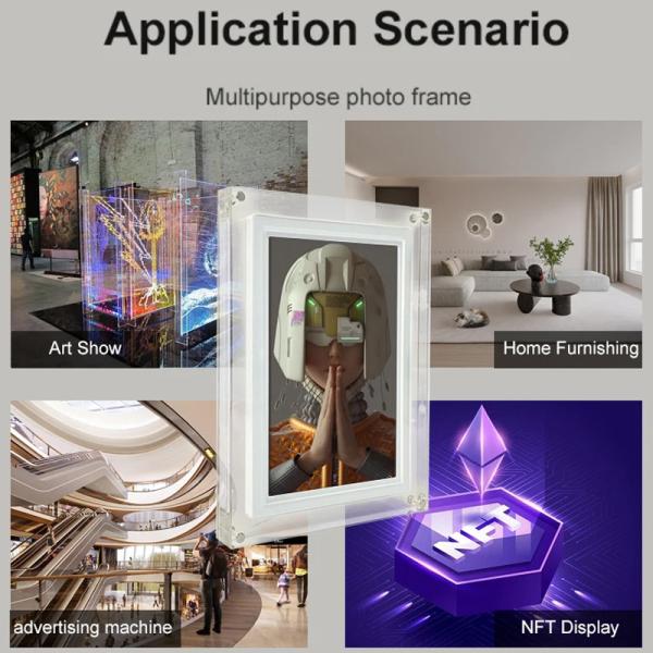 10 inch Acrylic Digital Photo Frame LCD IPS Screen desktop Video Display