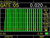 (A-SCAN) Ultrasonic Color Waveform Corrosion Thickness Gauge