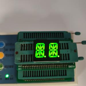 Wholesale Pure Green Black Face Alphanumeric LED Display 2 Digit 13.8mm 14 Segment from china suppliers
