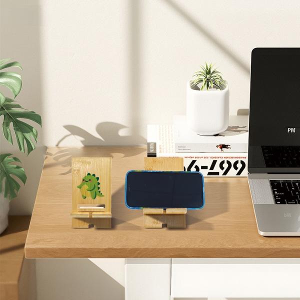 Sublimate On Wood Ornaments Diy Cell Phone Wood Stand For Desk Wooden Mobile Phone Holder