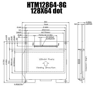 128X64 LCD Graphic Display Module S6B0724 Driver STN YG Display