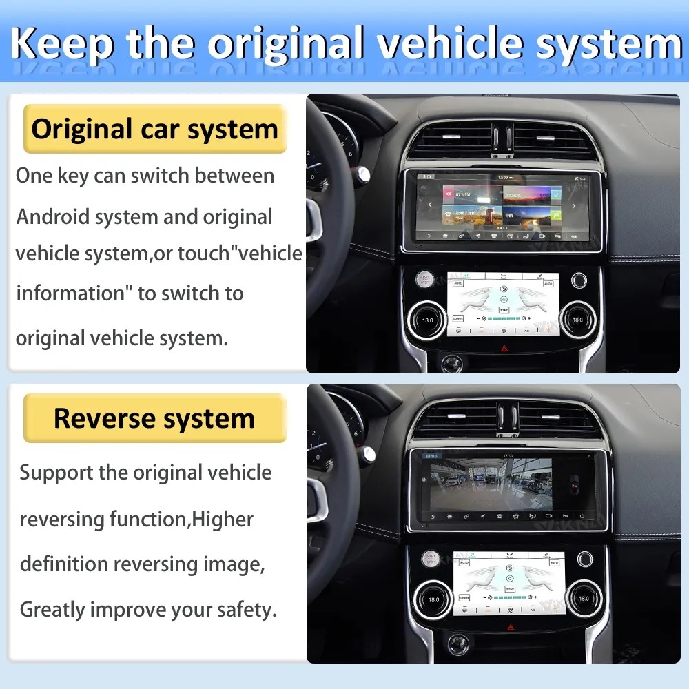 For 2016-2020 Jaguar XF XFL touch screen Car radio 10.25 Inch 8 Core Navigation Multimedia DVD Player Wireless Carplay