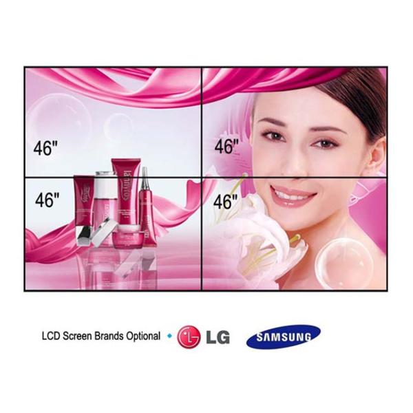 46 inch video wall full hd full color 500nits 3x3 lcd display narrow bezel 10mm