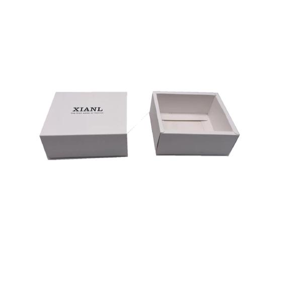 Custom White Cardboard Drawer Cosmetic Boxes 300-350GSM for Mask Packaging