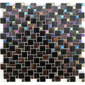 Wholesale counter top tile aluminum mix glass mosaic tile LAR006 from china suppliers